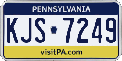 PA license plate KJS7249