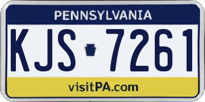 PA license plate KJS7261