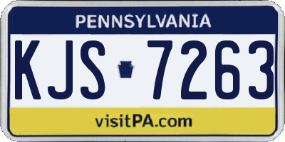 PA license plate KJS7263