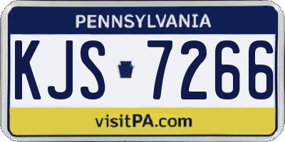PA license plate KJS7266