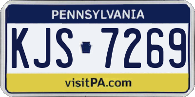PA license plate KJS7269
