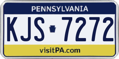 PA license plate KJS7272