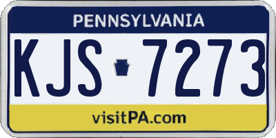 PA license plate KJS7273