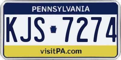 PA license plate KJS7274