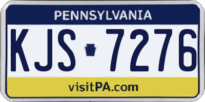 PA license plate KJS7276