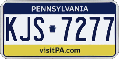 PA license plate KJS7277