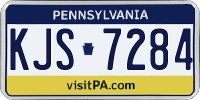 PA license plate KJS7284