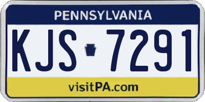 PA license plate KJS7291