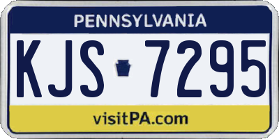 PA license plate KJS7295