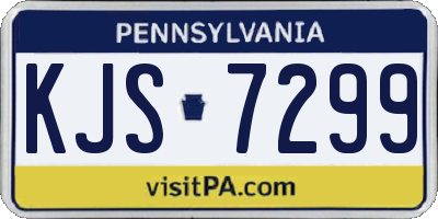 PA license plate KJS7299
