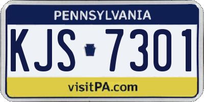 PA license plate KJS7301