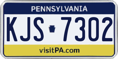 PA license plate KJS7302