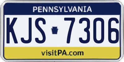 PA license plate KJS7306