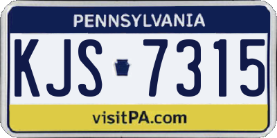 PA license plate KJS7315