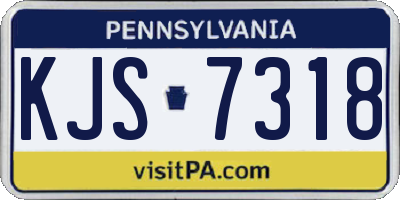 PA license plate KJS7318