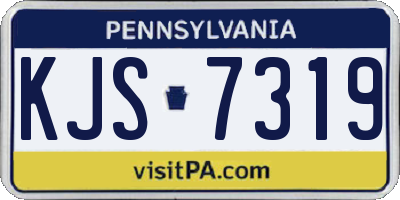 PA license plate KJS7319