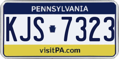 PA license plate KJS7323