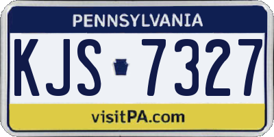 PA license plate KJS7327