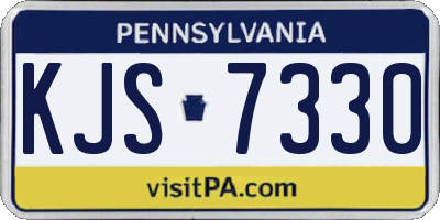 PA license plate KJS7330
