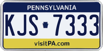 PA license plate KJS7333