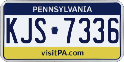 PA license plate KJS7336