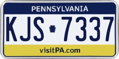 PA license plate KJS7337