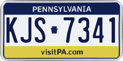 PA license plate KJS7341