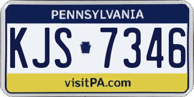 PA license plate KJS7346