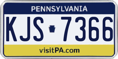 PA license plate KJS7366