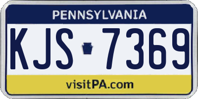 PA license plate KJS7369