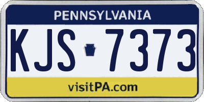 PA license plate KJS7373