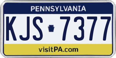 PA license plate KJS7377