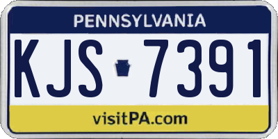 PA license plate KJS7391