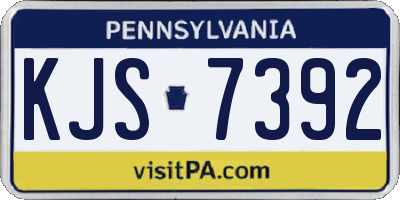 PA license plate KJS7392