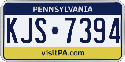 PA license plate KJS7394