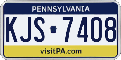 PA license plate KJS7408