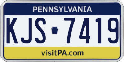 PA license plate KJS7419