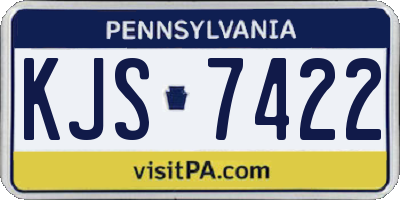 PA license plate KJS7422