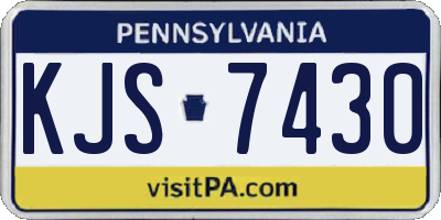 PA license plate KJS7430