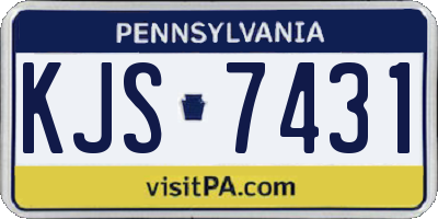 PA license plate KJS7431