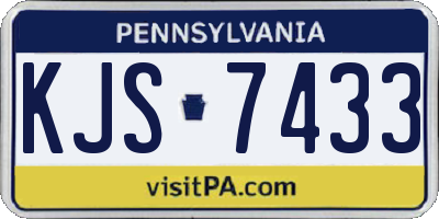 PA license plate KJS7433