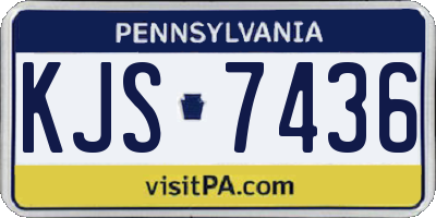 PA license plate KJS7436