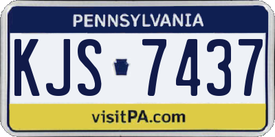 PA license plate KJS7437