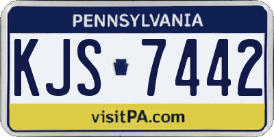 PA license plate KJS7442