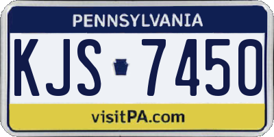 PA license plate KJS7450