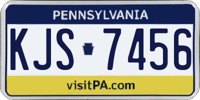 PA license plate KJS7456