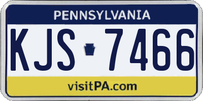 PA license plate KJS7466