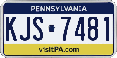 PA license plate KJS7481