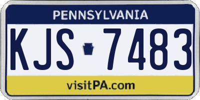 PA license plate KJS7483