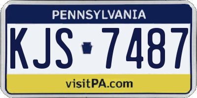 PA license plate KJS7487